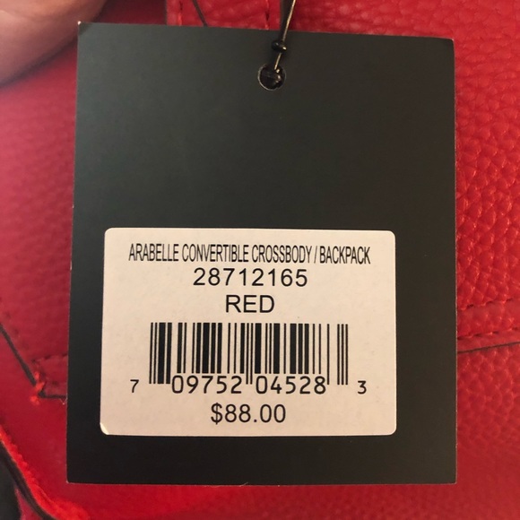 NWT Nanette Lepore Arabelle Convertible Red Bag - Picture 8 of 8